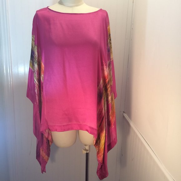 Natori Tops - BNWT Josie Natori Silk Caftan Top